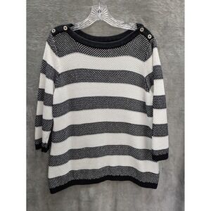 Nautical Sweater‎ Womens XL Coastal Grandma Preppy Casual